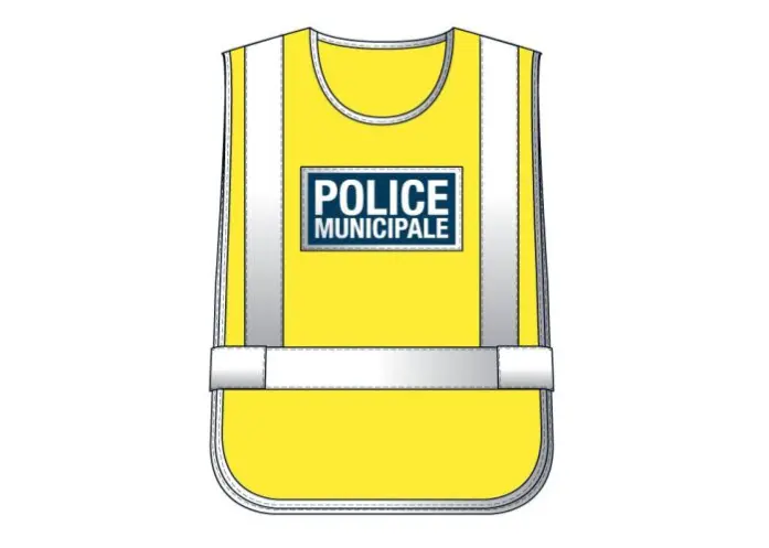 Chasuble Jaune haute visibilité Police Municipale 