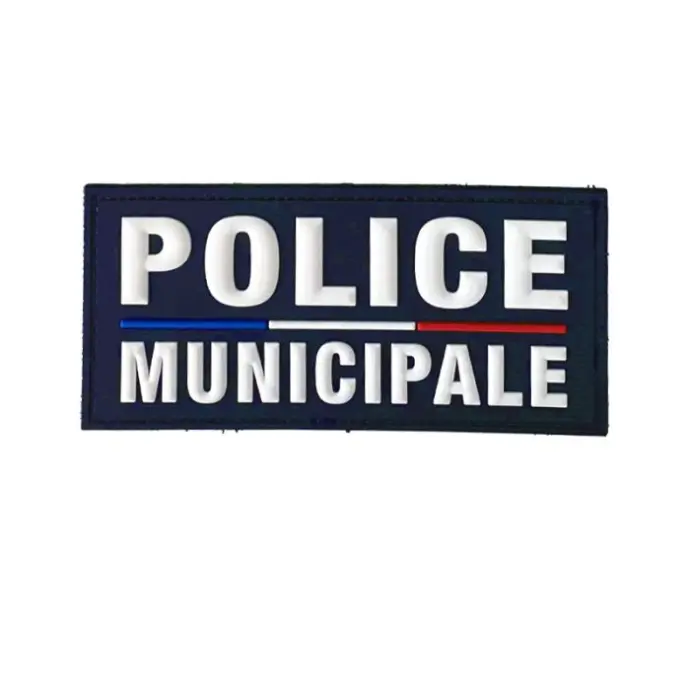 Flap police municipale gomme marine 130x60mm 