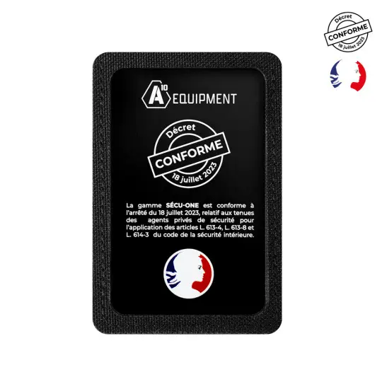 Porte-carte velcro Sécu-One noir