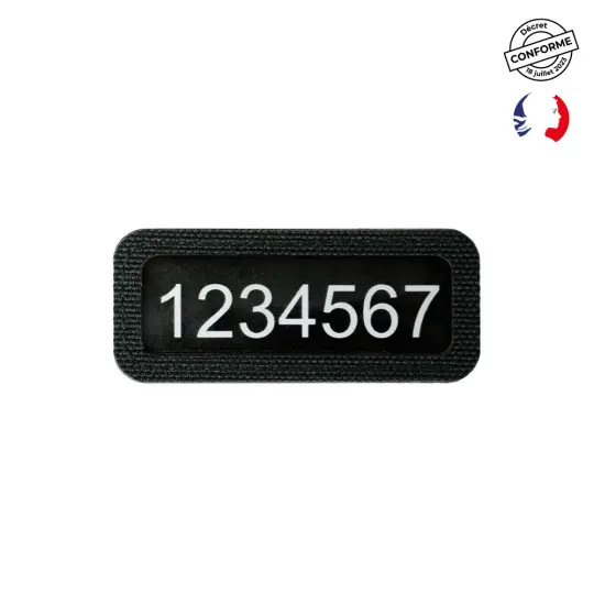Porte n° d'identification velcro poitrine Sécu-One noir - A10