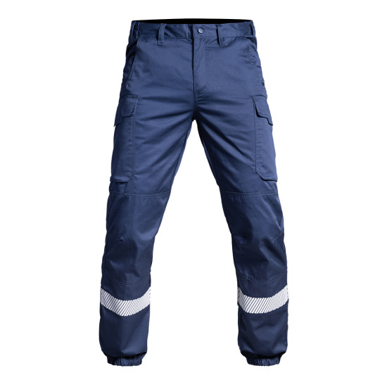 Pantalon SÉCU-ONE bas élastiqué HV-TAPE bleu marine - A10