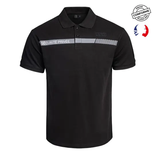 Polo Sécu-One Sécurité Privée noir - A10