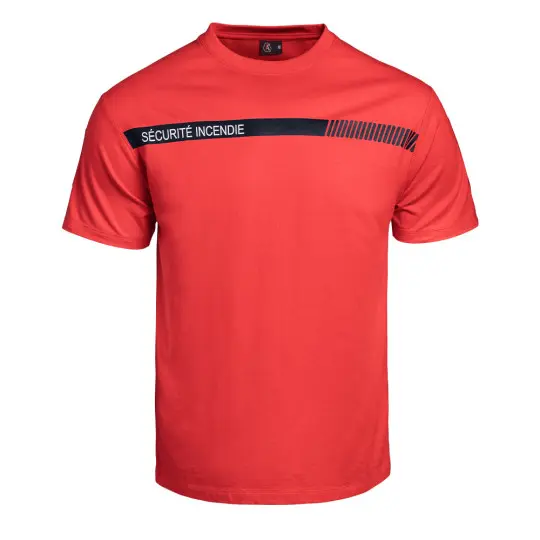 Tee-shirt Sécu-One Sécurité Incendie rouge - A10