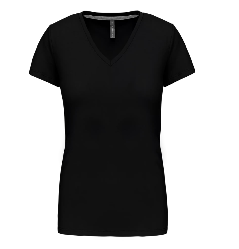 T-shirt col V manches courtes femme - K381