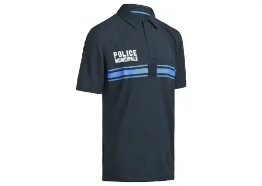 Polo bleu Manches Courtes Police Municipale Dry-Tec ®