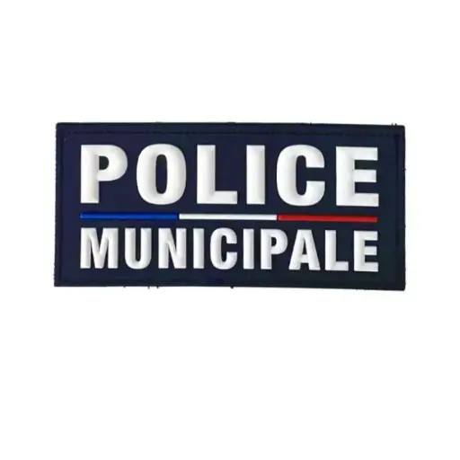 [01VETCAL90003] Flap police municipale gomme marine 280x130mm 