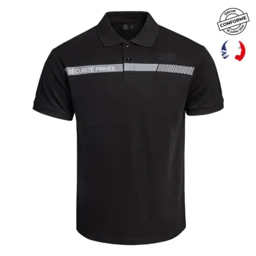 Polo Sécu-One Sécurité Privée noir - A10