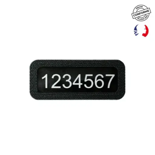 [01.203098] Porte n° d'identification velcro poitrine Sécu-One noir - A10