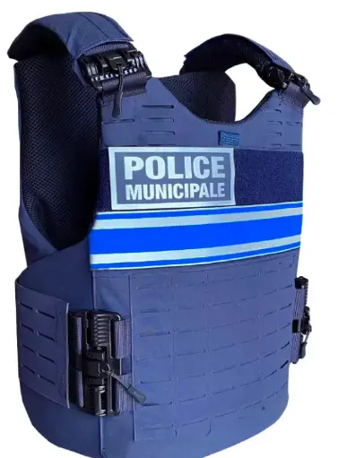 Housse gilet pare balles Quick Release Police Municipale Bleu 