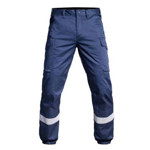 Pantalon SÉCU-ONE bas élastiqué HV-TAPE bleu marine - A10