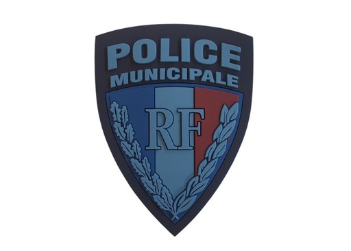 [GECUNUITBV] Écusson Gomme 3D sur Velcro Police Municipale RF - Basse Visibilité
