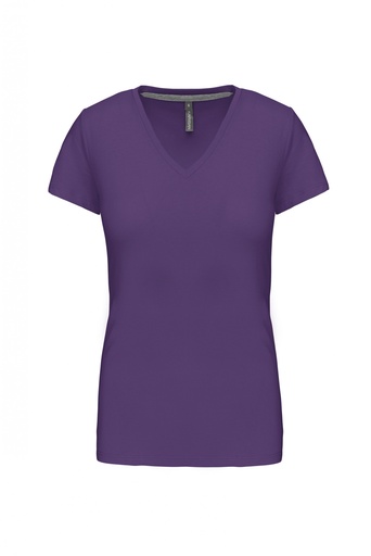 T-shirt col V manches courtes femme - K381